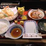 魚市 - 天ぷら盛り定食　1,000円(税込)