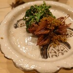 鮨 むらやま - 蛍烏賊の炙りと菜の花の胡麻和え