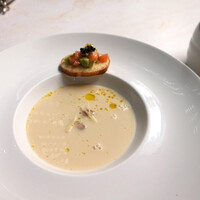 BISTRO DOUBLE - 蛤のポタージュの完成〜♬