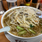 Ampuku Tei - 生馬麺(もやしラーメン)¥1000+大盛(¥100)+大油