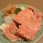 Sukiyaki Sankousha - 「松」すき焼き、ご飯はあとでもらいました。