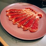 焼肉ホルモン 風土. - 焼きすきアスパラ羊のサーロイン