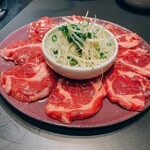 焼肉ホルモン 風土. - ネギ塩ジンギスカン挟み焼き