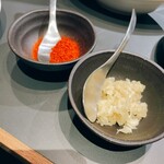 焼肉ホルモン 風土. - にんにくと唐辛子