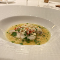 リストランテクロディーノ - 魚: 白甘鯛とパスタのスープ仕立て