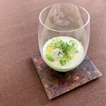 ダ　センプレ - スナップエンドウのパンナコッタ