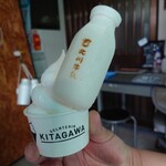 北川牛乳店 - 生ジェラートカップ米粉もなかトッピング