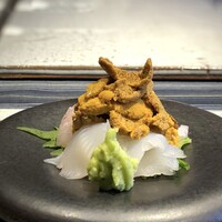 日本料理 TOBIUME - ◆潮　海の桜・・雲丹（橿原漁港：黒雲丹）・天然鯛・甲烏賊