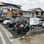 小麦そば 大渡 - ヤマモト商店駐車場