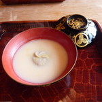 光安 - 2013年2月そばがき　白味噌仕立て