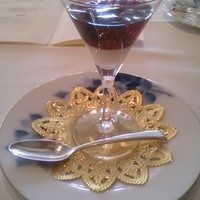 ミクニナゴヤ - 口直しの赤ワインのジュレとホワイトチョコレートのムース