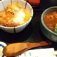 日本橋 やぶ久 - ミニカツ丼、ミニカレー南蛮そばセット 1,100円 ♪