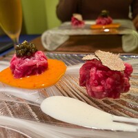 肉割烹 肉かぶく - 二種のユッケ