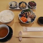 Houei Ryokan - 夕食（最初のセッティング）