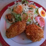京町クロケットファミリー - コロッケ2種・煮卵・鶏肉巻き・サラダ