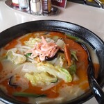 中国ラーメン彩龍 - 野菜たっぷり桜海老の鶏白湯ちゃんぽん(ラーメン？)