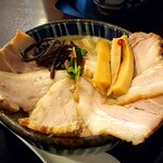 にぼし中華 廣はし - 濃厚にぼしそばちゃーしゅう　麺大盛