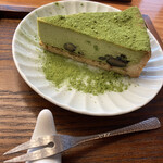 築地本願寺カフェ Tsumugi - 抹茶チーズケーキ