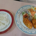 京町クロケットファミリー - 知人のコロッケランチ(ジャーマンコロッケ・クリームコロッケ)