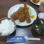 とんかつ駒形 - ミックスフライ　1500円