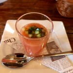 GROTTA PICCOLA  - 前菜、冷製トマトスープのジュレ