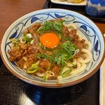 丸亀製麺 - 牛すき釜玉うどん