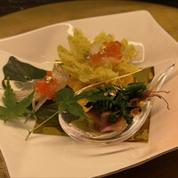 鮨 四 - 前菜3点盛り合わせ