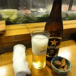 魚がし寿司 - 料理写真:中瓶ビール577円