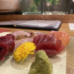 割烹 縮 - 刺身盛り合わせ