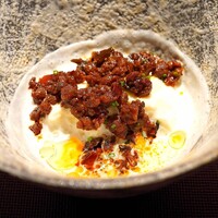 Ji-Cube - 肉味噌を麻辣豆腐の上にのせて