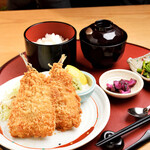 Fried horse mackerel set meal from Minamiise