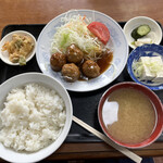 Shimodewa Uchiyamaya - 本日の『定食』は肉だんご　530円　R4.4.26