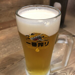 Toriyoshi Shouten - 生ビール（中ジョッキ）税込306円