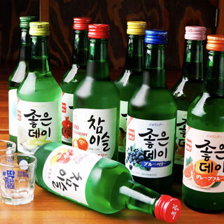 韩国烧酒和米酒丰富