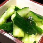 Seared cucumber