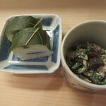 割烹　梅津 - 突き出し2品