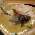 味 ふくしま - お造り　細魚・トリ貝・烏賊・雲丹