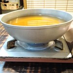 Torinago - 鴨すき鍋(最初のつゆ)