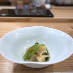 Sushi To Amakusadaiou Amane - ◆筍とスナップエンドウの木の芽和え・・お野菜の食感がよく、木の芽和えは優しい味わい。