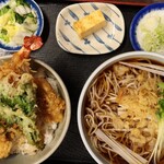 そば善 - 2022.4.26 天丼セット ￥1,300