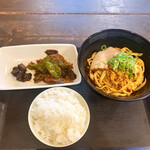 Kamaseimenya - 汁なし坦々麺＋回鍋肉セット　1100円税込