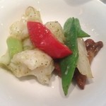 スーツァンレストラン 陳 - イカとバジルの炒め物