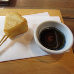 すがの - カマンベールの串揚げ　こちらはメープルシロップでいただきます