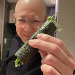 すし処 ひさ田 - どうぞ　ハーブ巻きです　　ありがとうございます♪