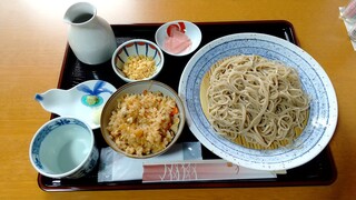 Teuchi Ittoki Soba - もり蕎麦＋炊き込みご飯＋天かす