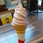 コトコトコットン 足湯カフェ - 桜餅ソフトクリーム