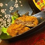 Minced horse meat cutlet