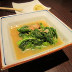 炭火やきとり　とめ吉 - 菜の花のおひたしです