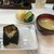 ぼんご監修 こんが - 料理写真:じゃこ生七味とみそ汁（豆腐）とおしんこミックス