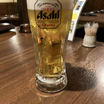 炭焼肉 石田屋。 - 生ビール（中）